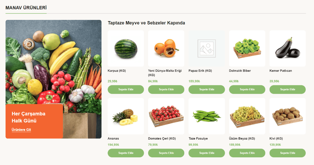 Misas - Sanal Market project screenshot - 2/3